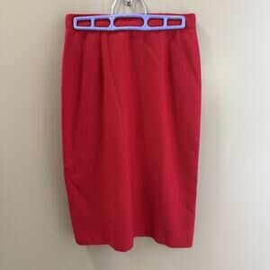 Radcliffe 100% Wool Red Pencil Skirt Size 8 Classic /Business/Preppy/Christmas